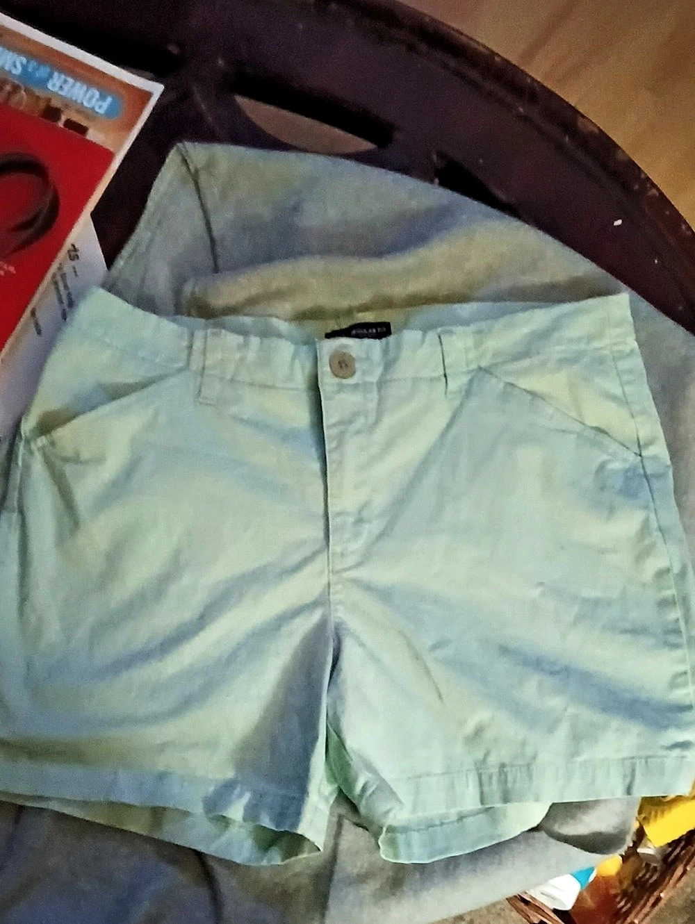 Lee Regular Fit Mid Rise Shorts Green Size 16